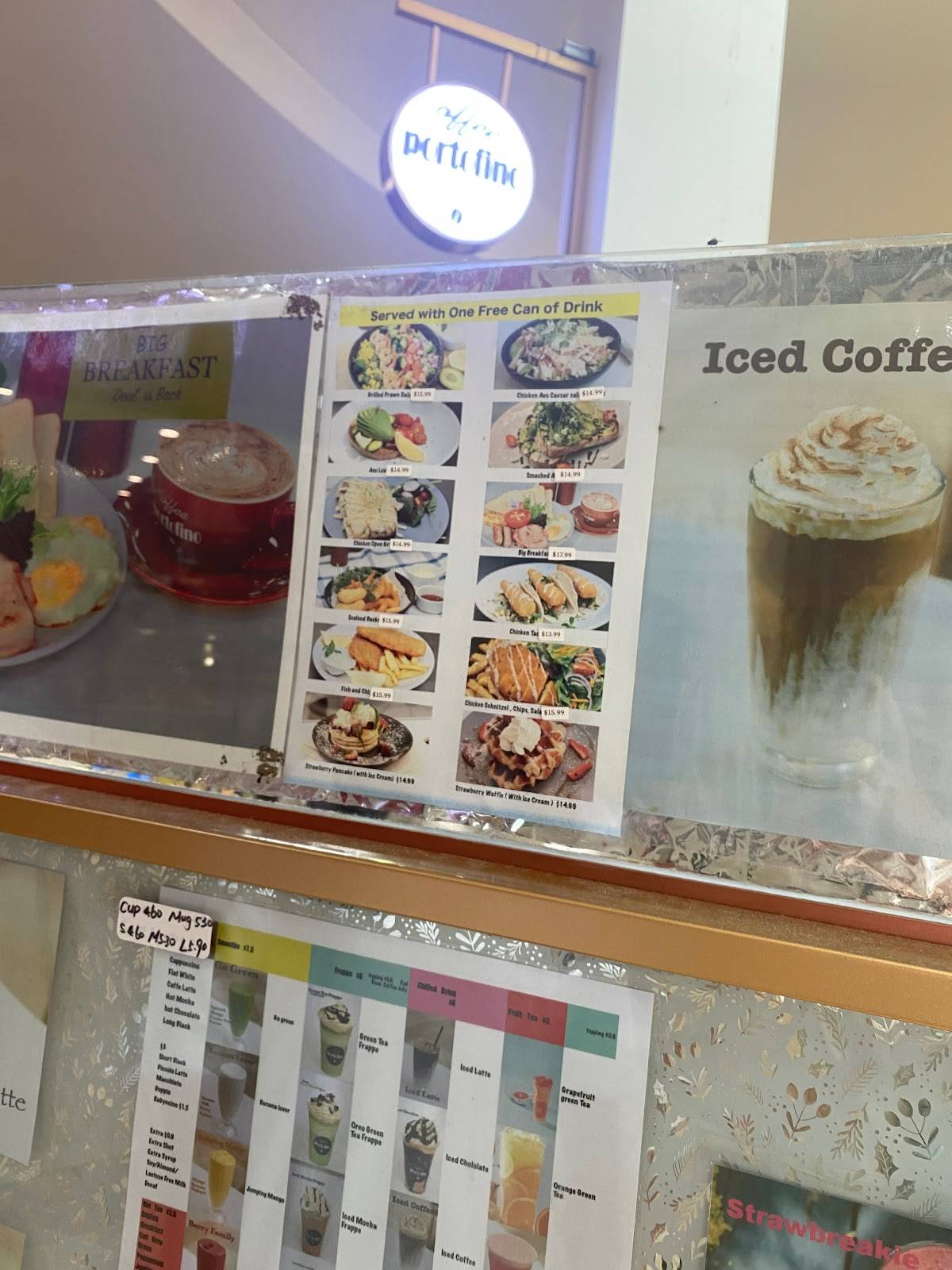 Coffee Portofino меню