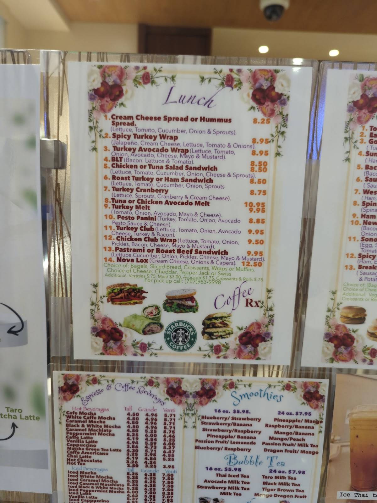 Coffee Rx меню