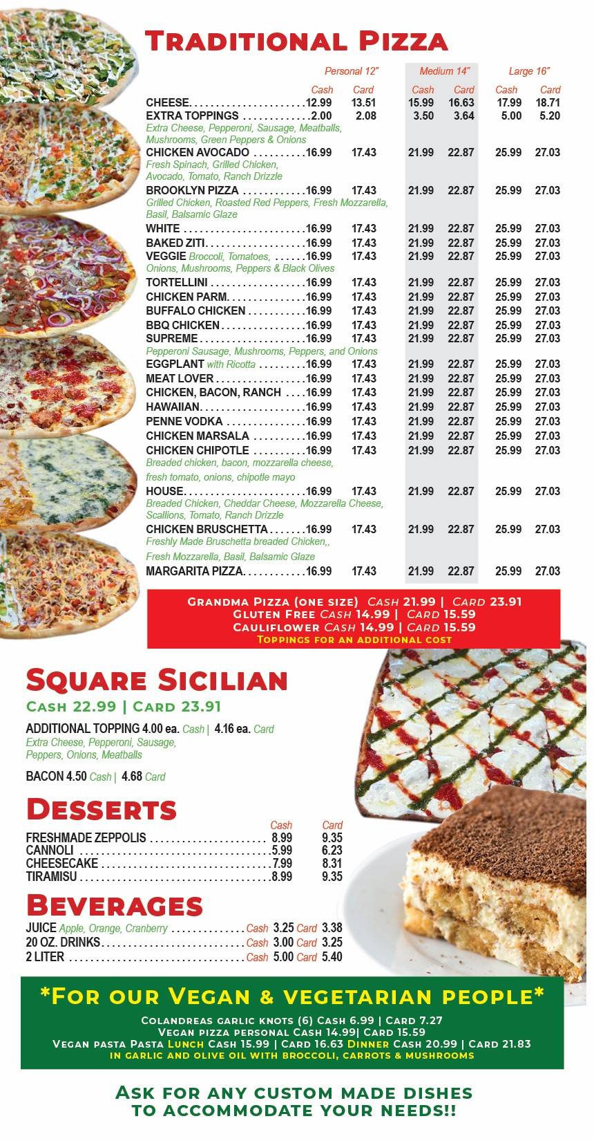 Colandrea Pizza King (Fishkill) меню