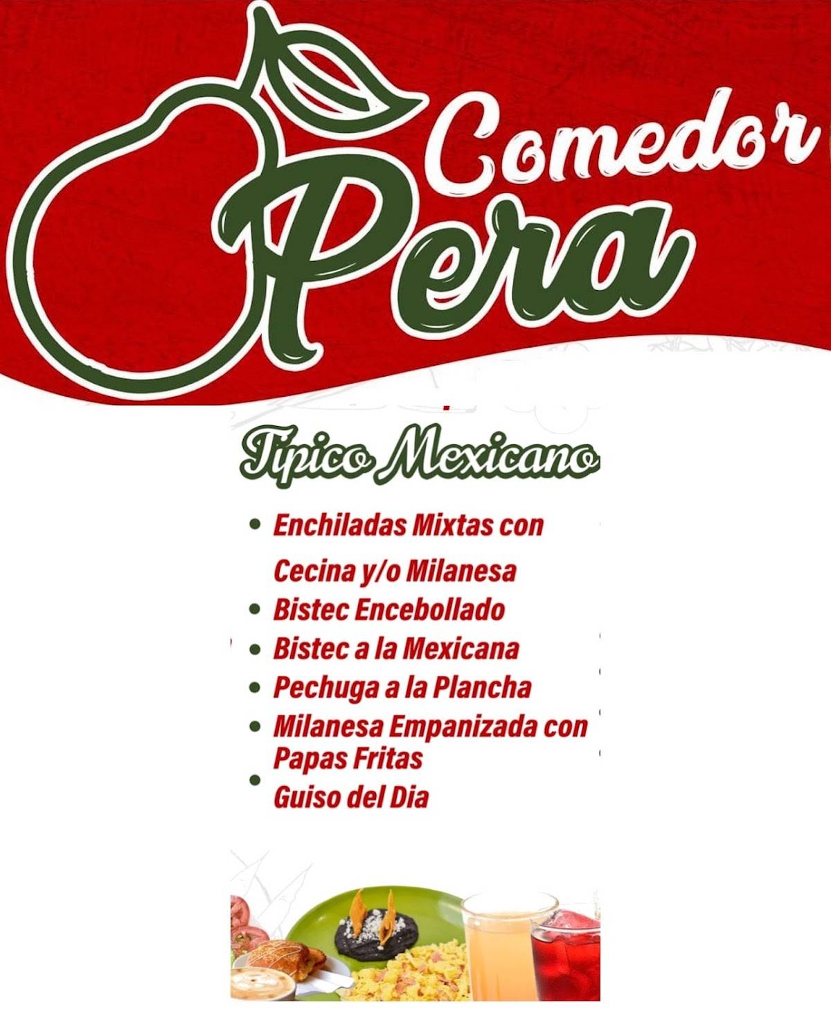 Comedor Pera меню