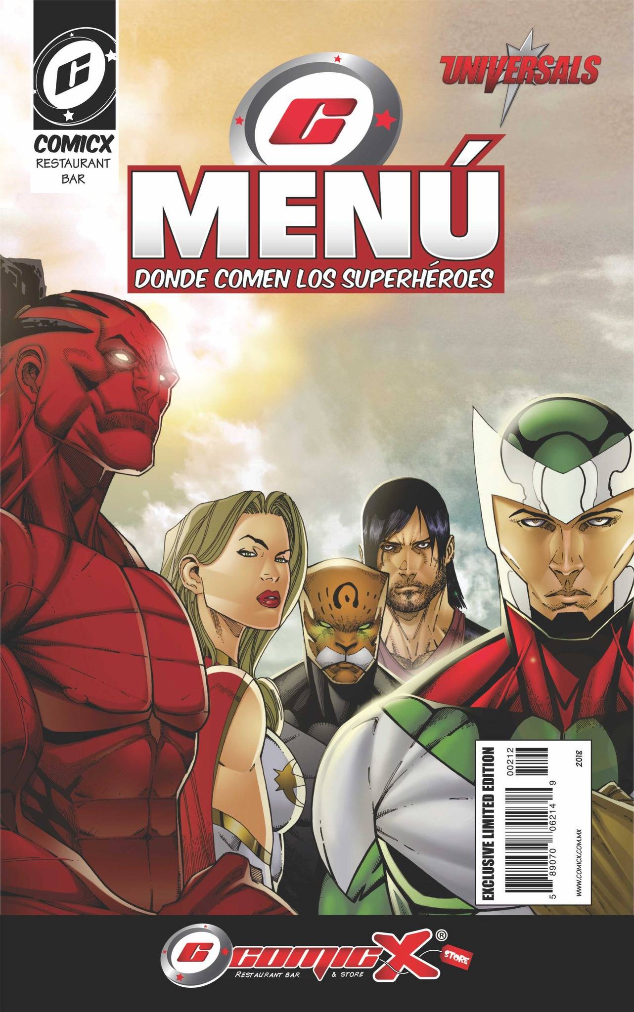 Comicx меню