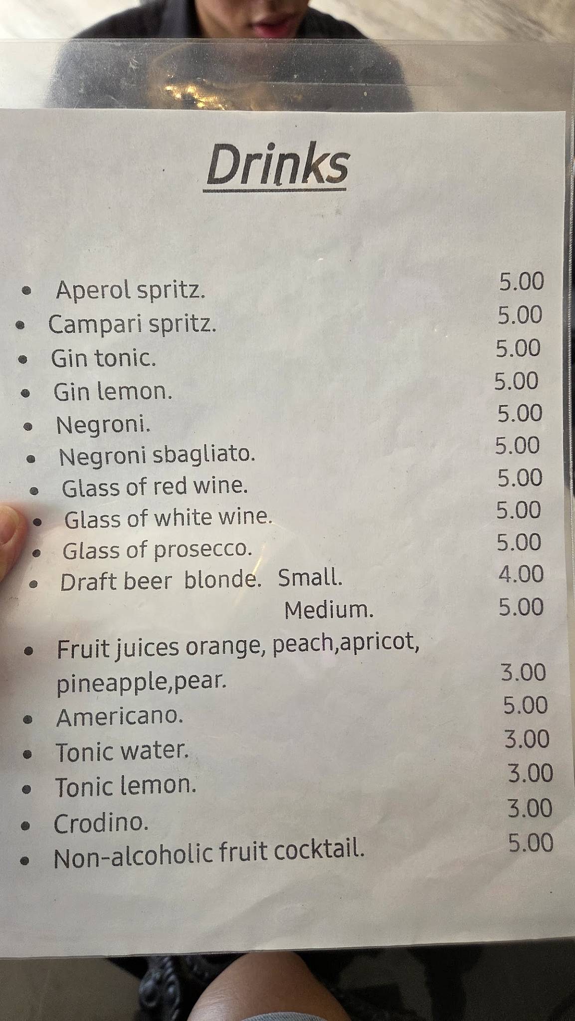 Confusion Bistrot меню