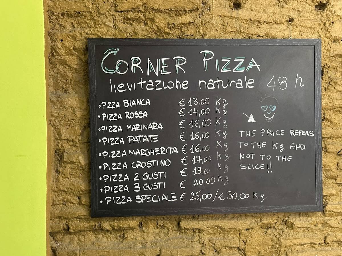 Corner Pizza меню