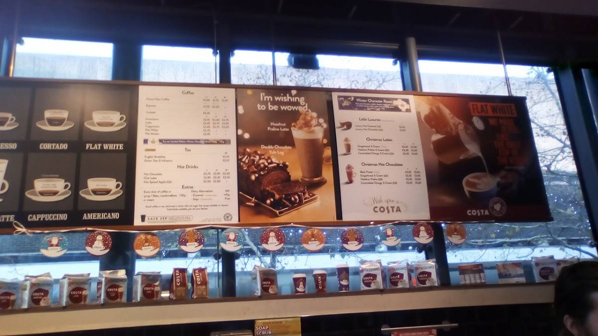 Costa Coffee меню