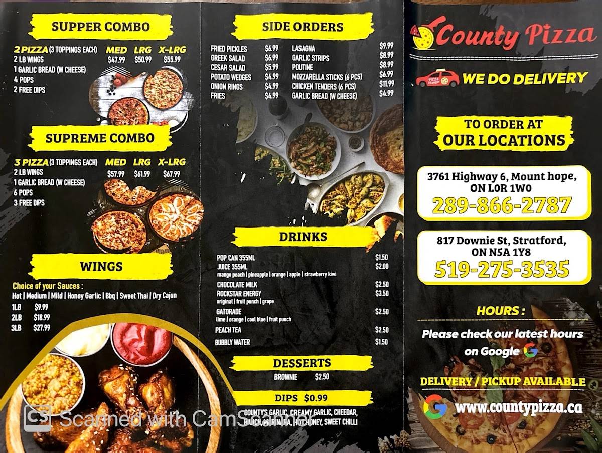 County pizza меню