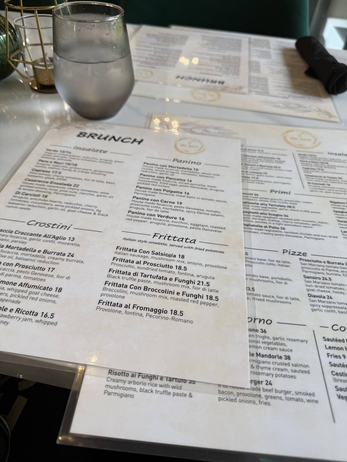 Da Zero Ristorante меню