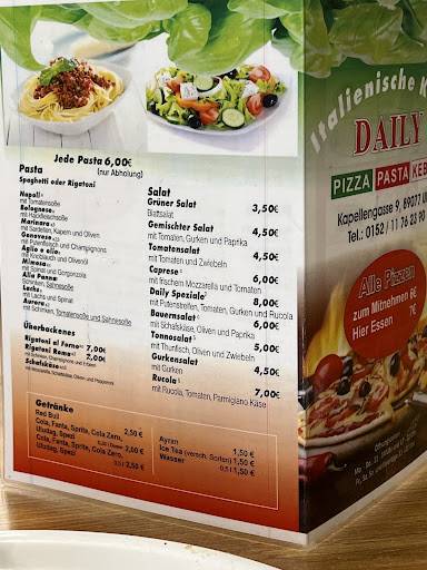 Daily Pizza & Kebap Ulm меню