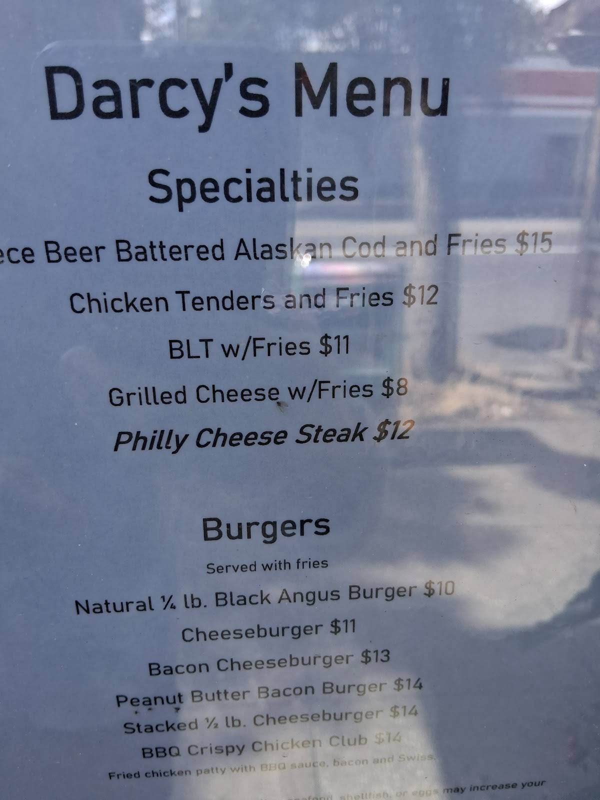 Darcy's Restaurant & Bar меню