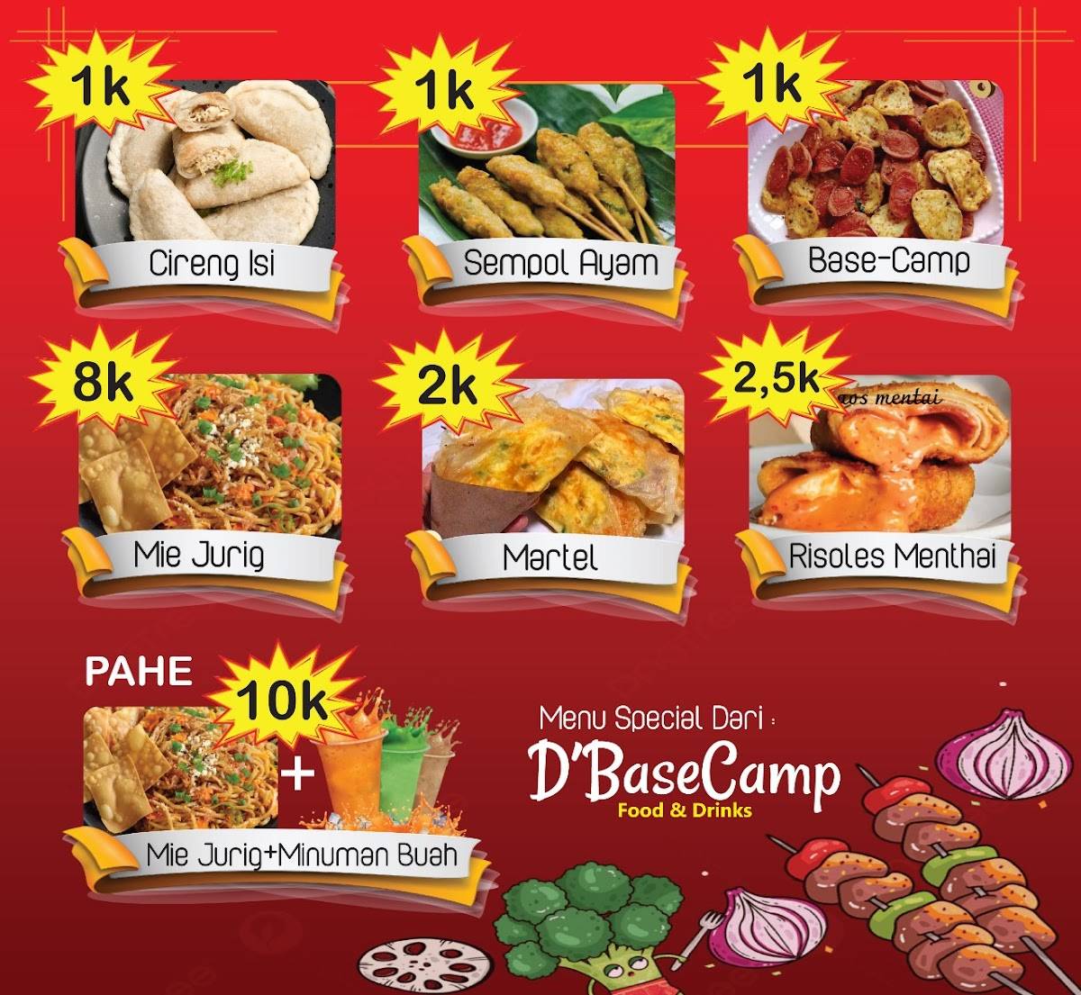 D'basecamp Kuningan меню