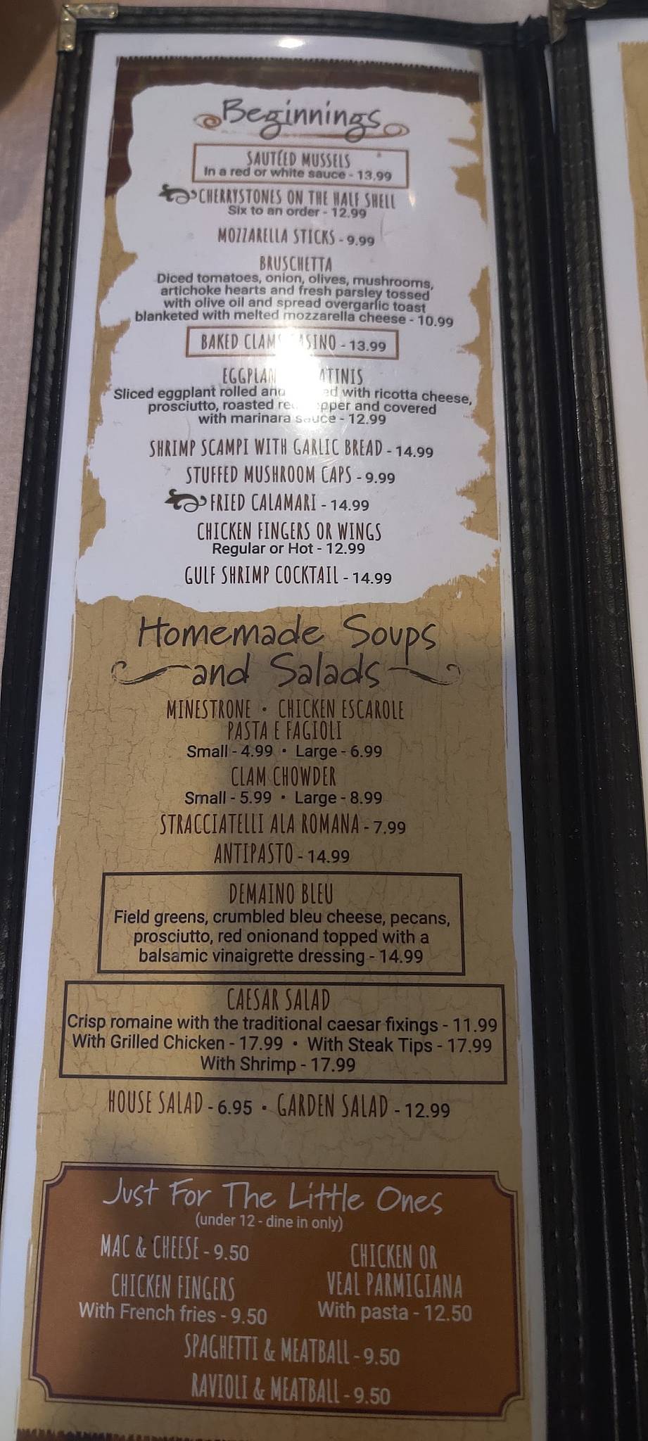 DeMaino's Restaurant меню