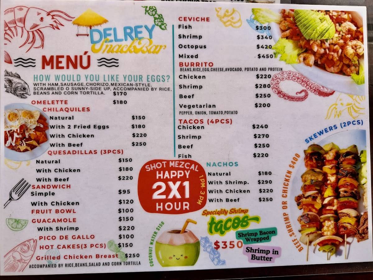 Del Rey SnackBar меню