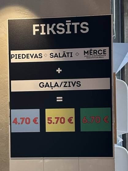 Delicio Marijas- pusdienu restorāns меню