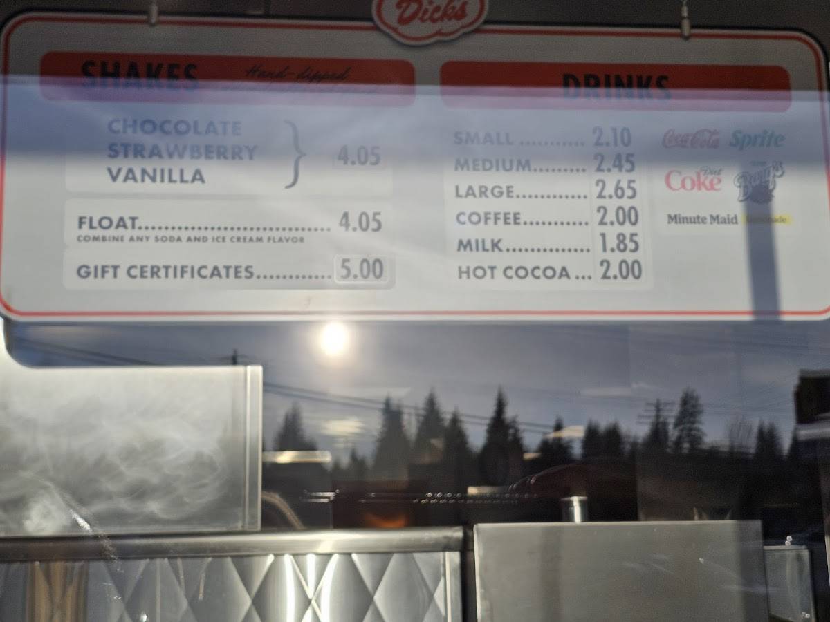 Dick's Drive-In меню