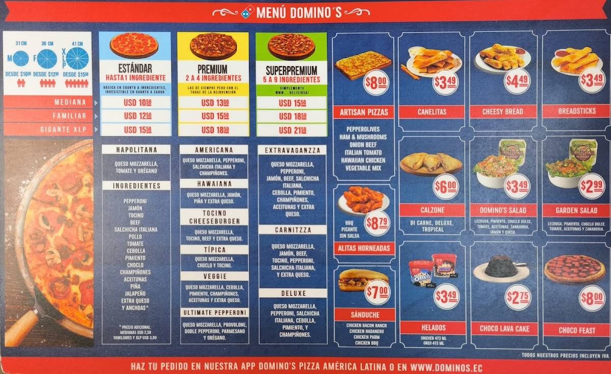 Domino's Cuenca меню