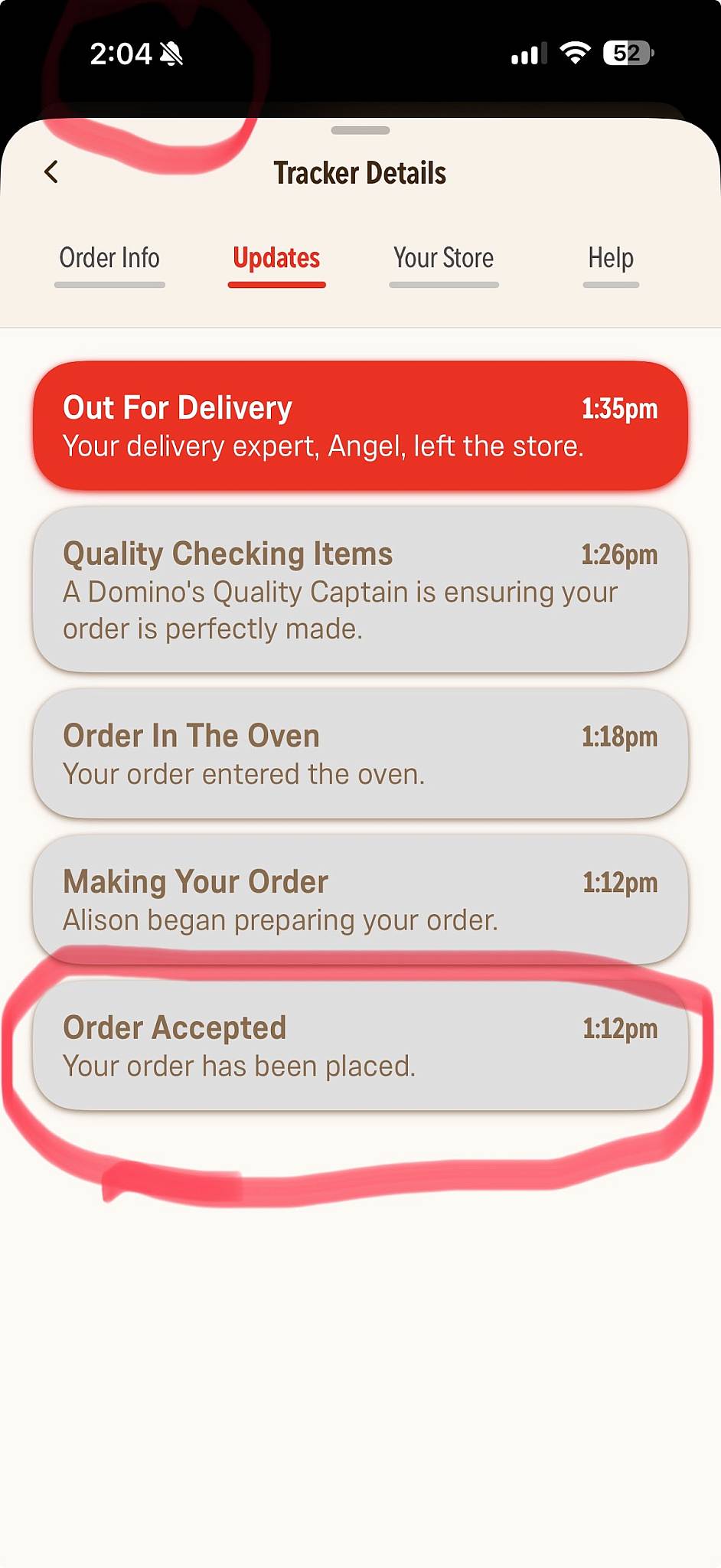 Domino's Pizza меню