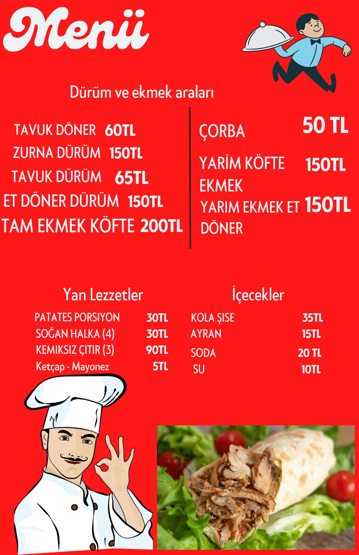Dönella меню