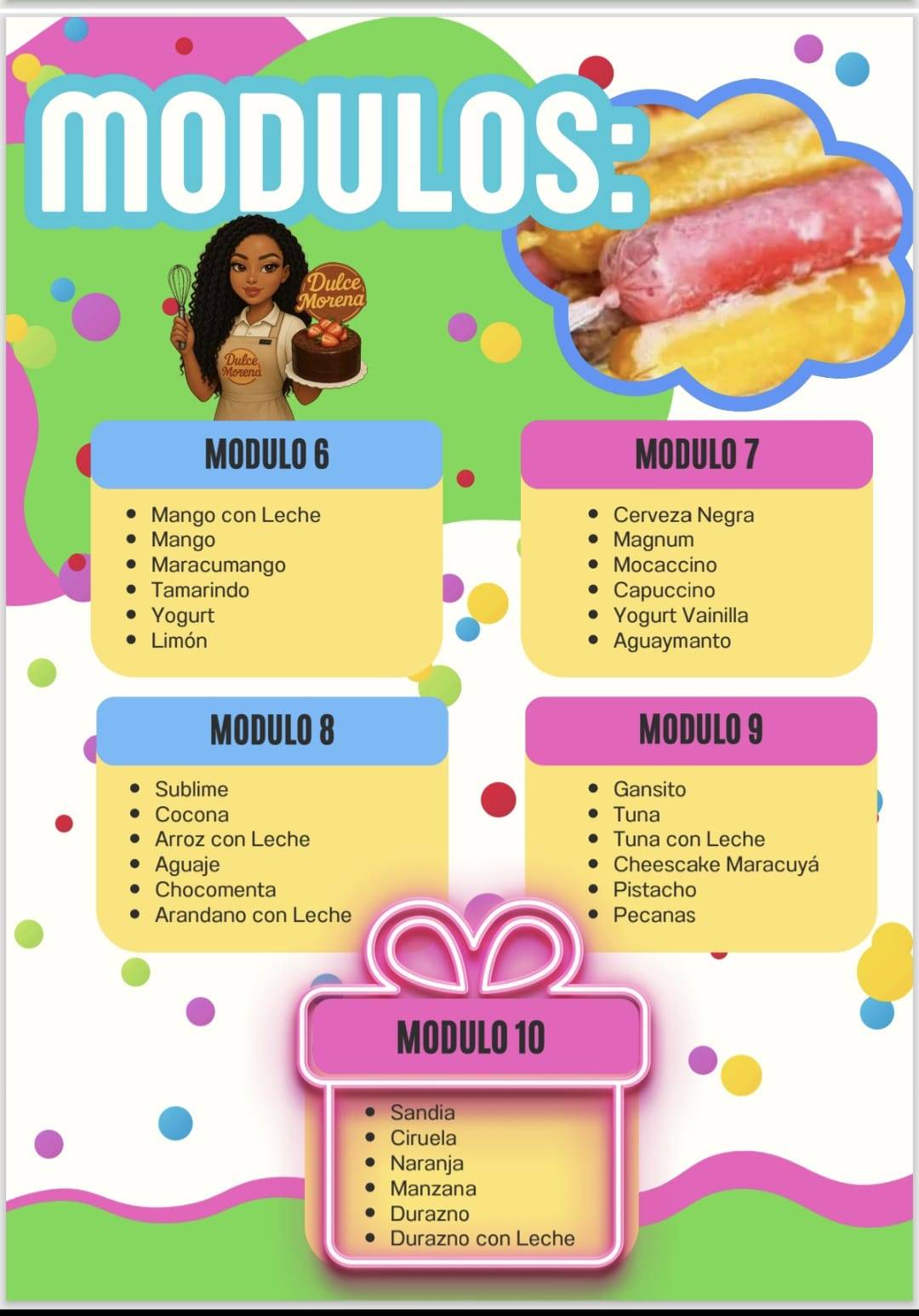 Dulce Morena меню