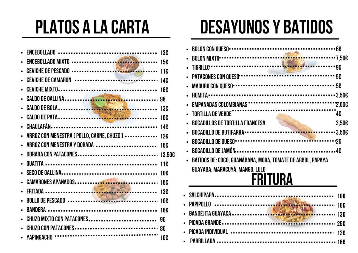EL GUASMITO меню