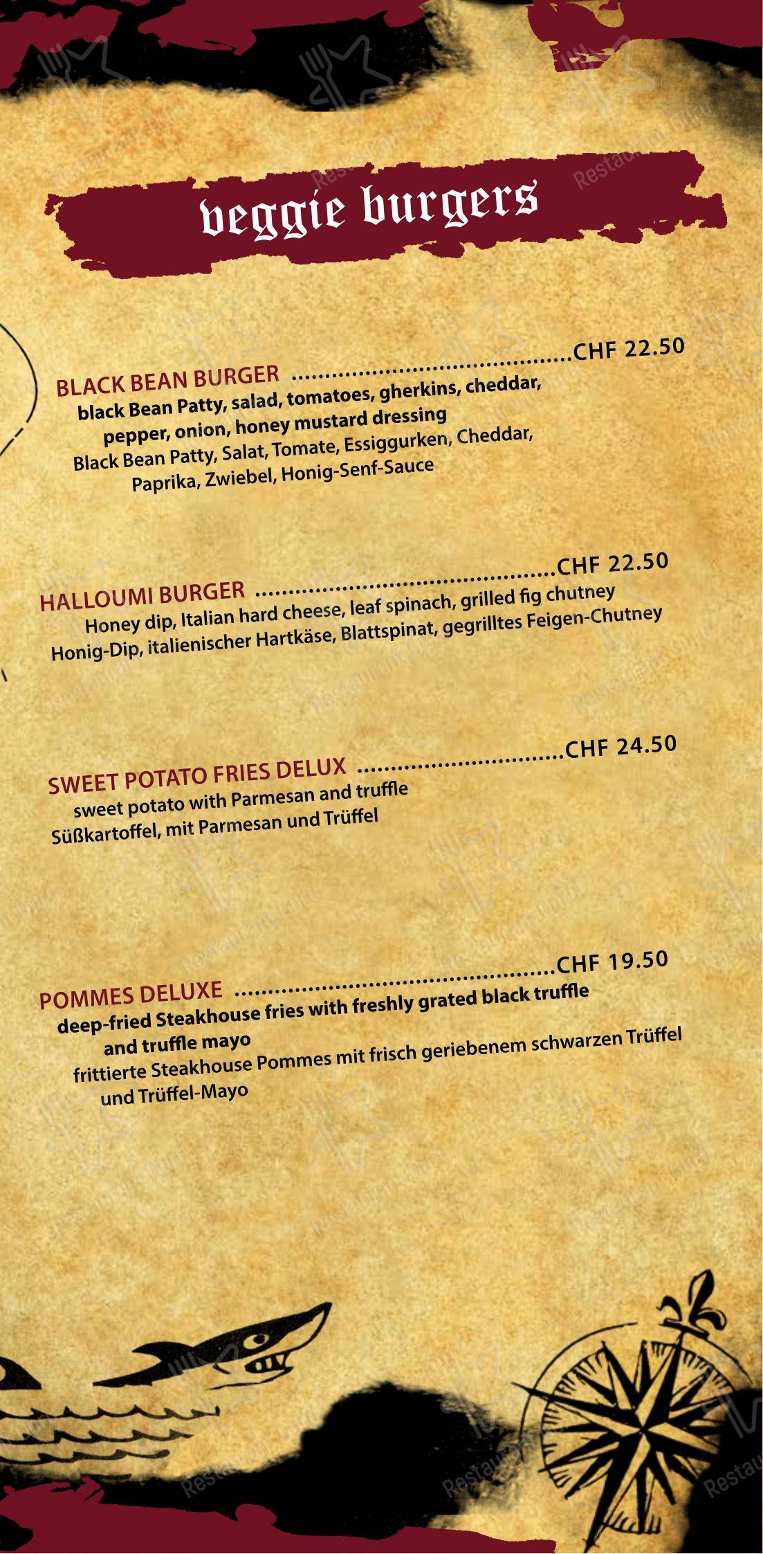 Меню напитков барбекю EL RICO - Steakhouse & Burger в Замнауне