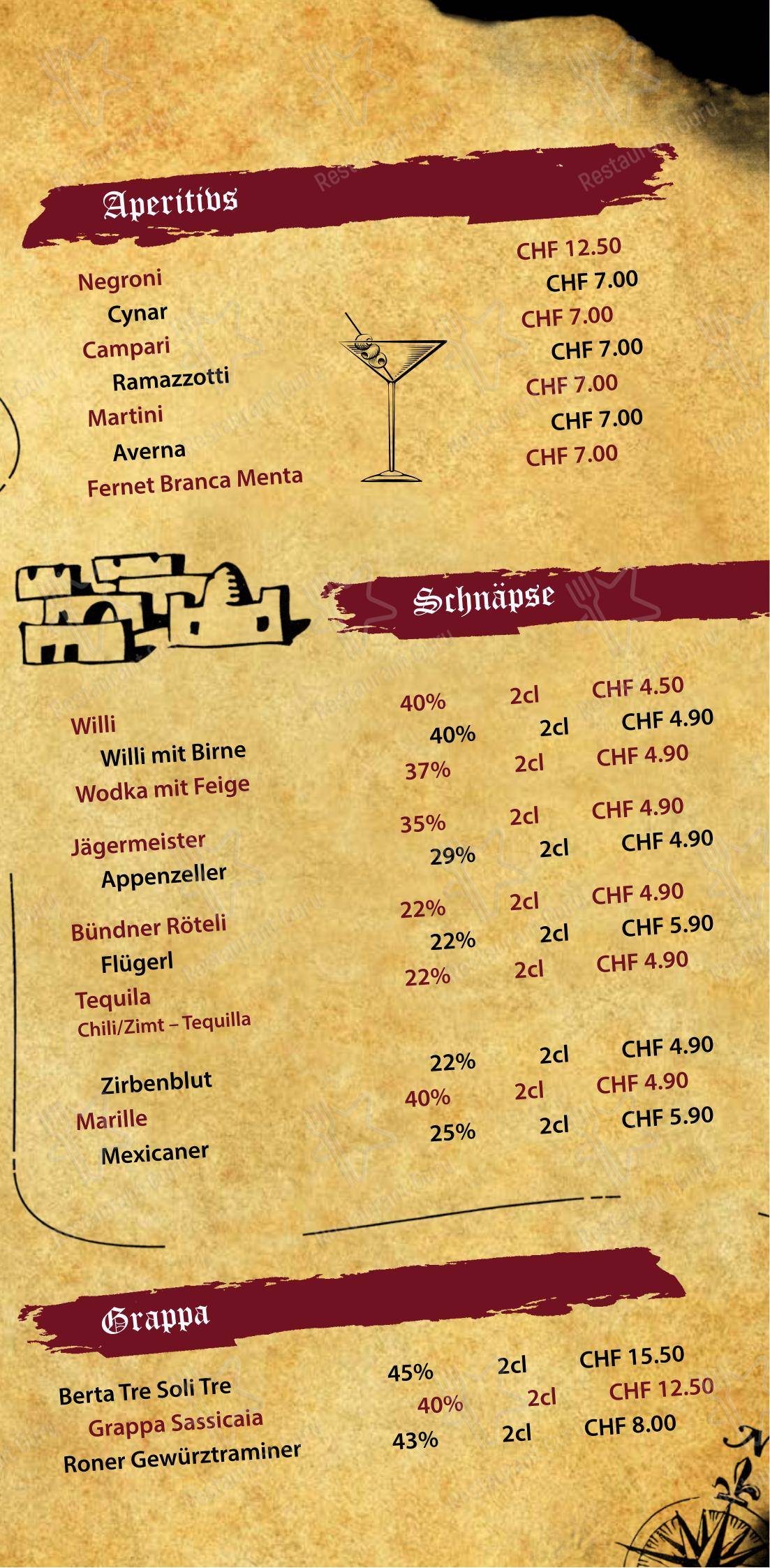 EL RICO - Steakhouse & Burger в Замнауне - Меню напитков