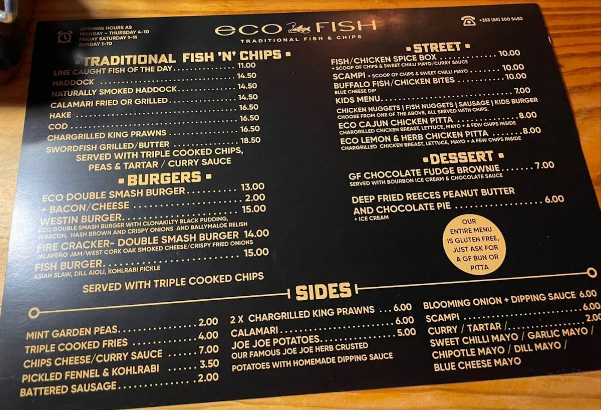 Eco Fish меню