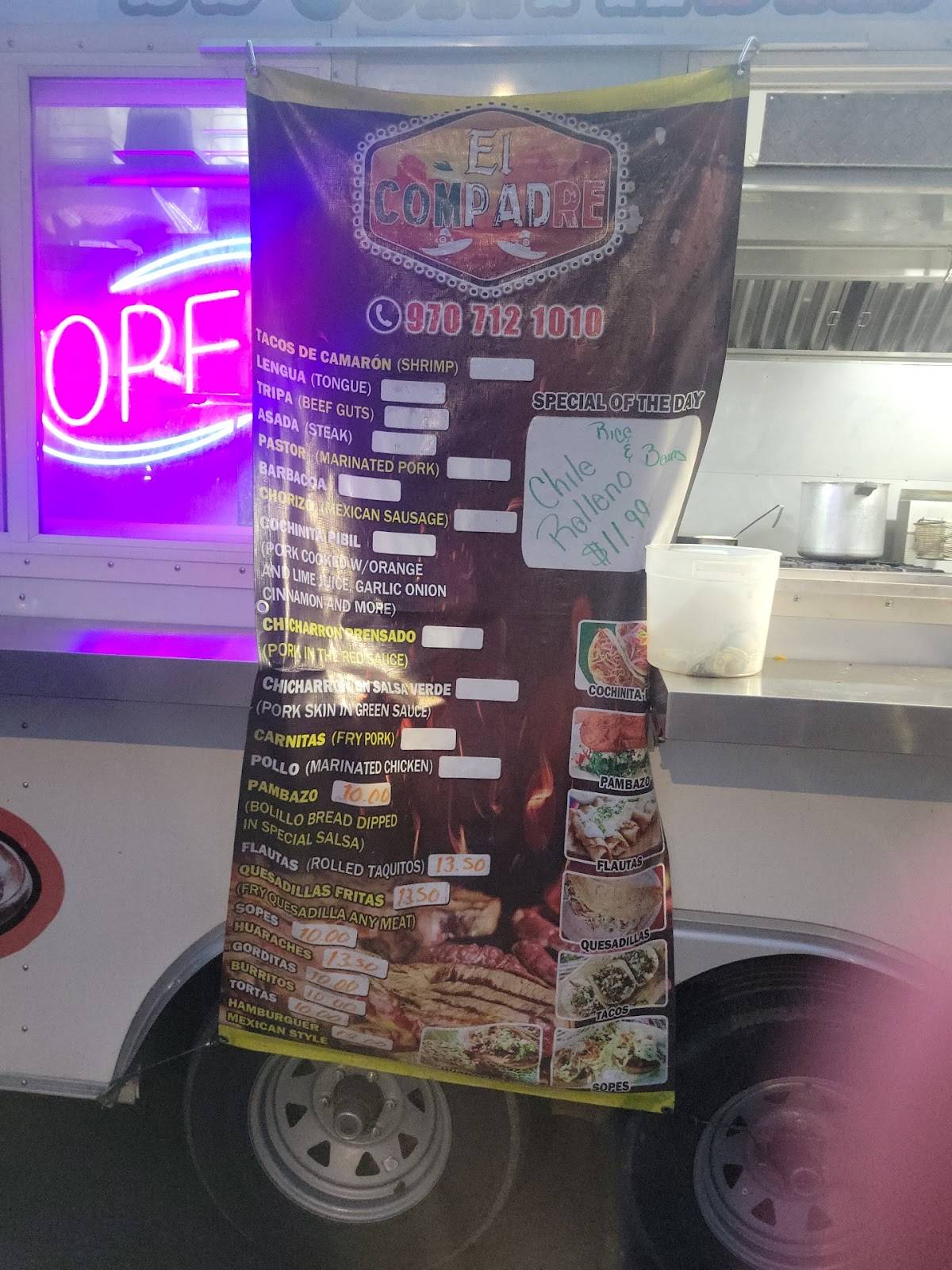 El Compadre меню