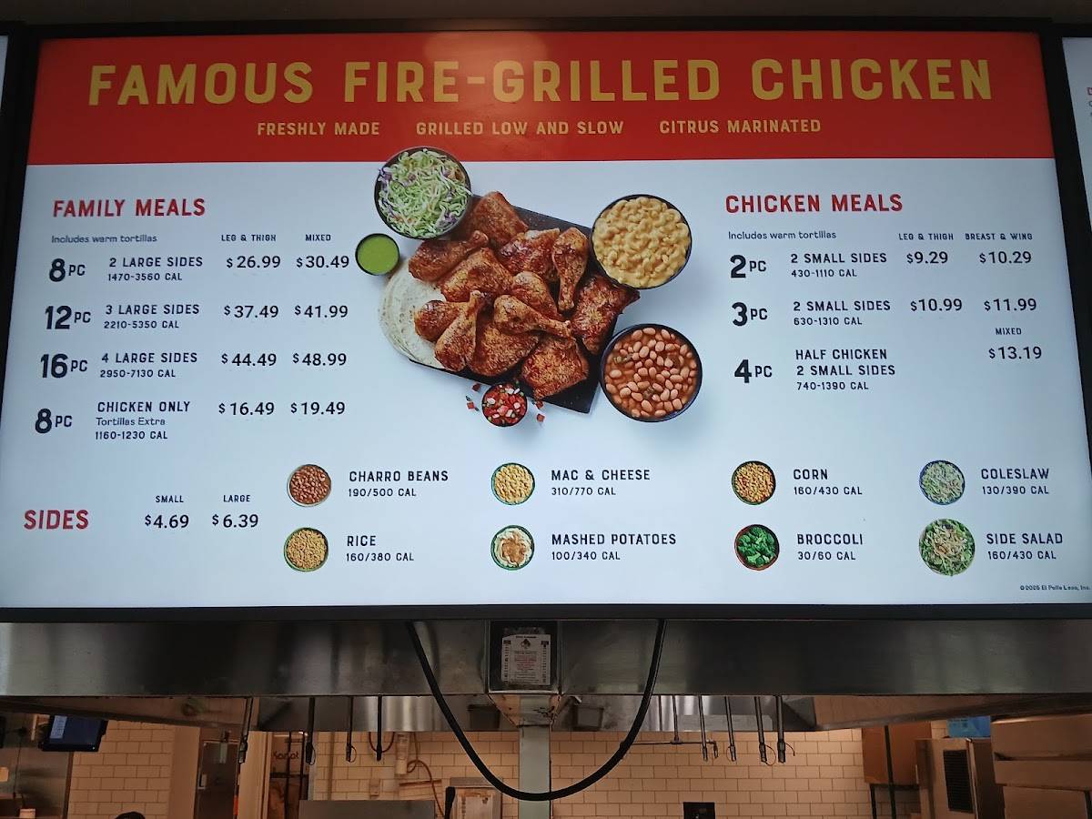 El Pollo Loco меню