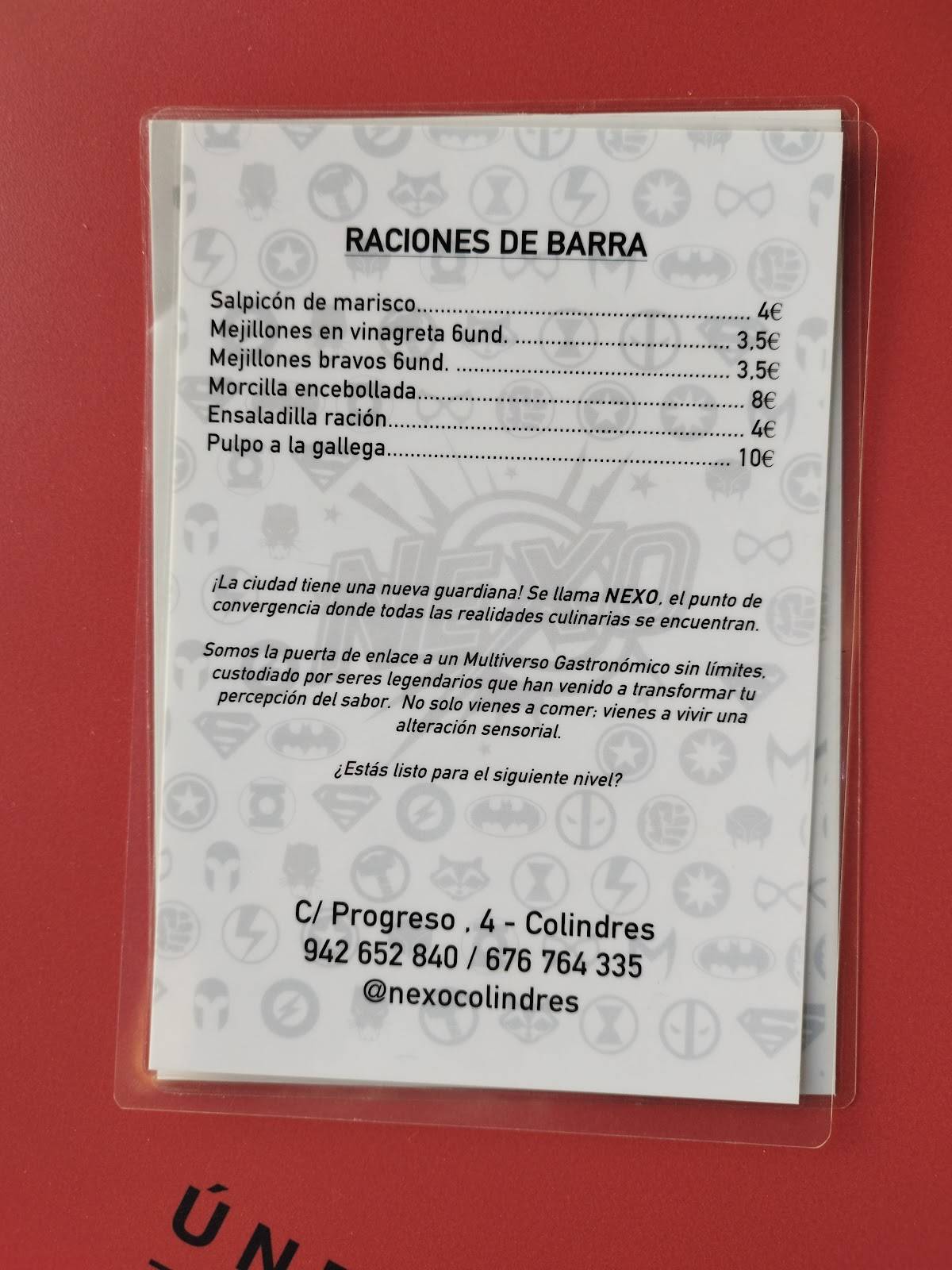 El Rincón de Colindres меню