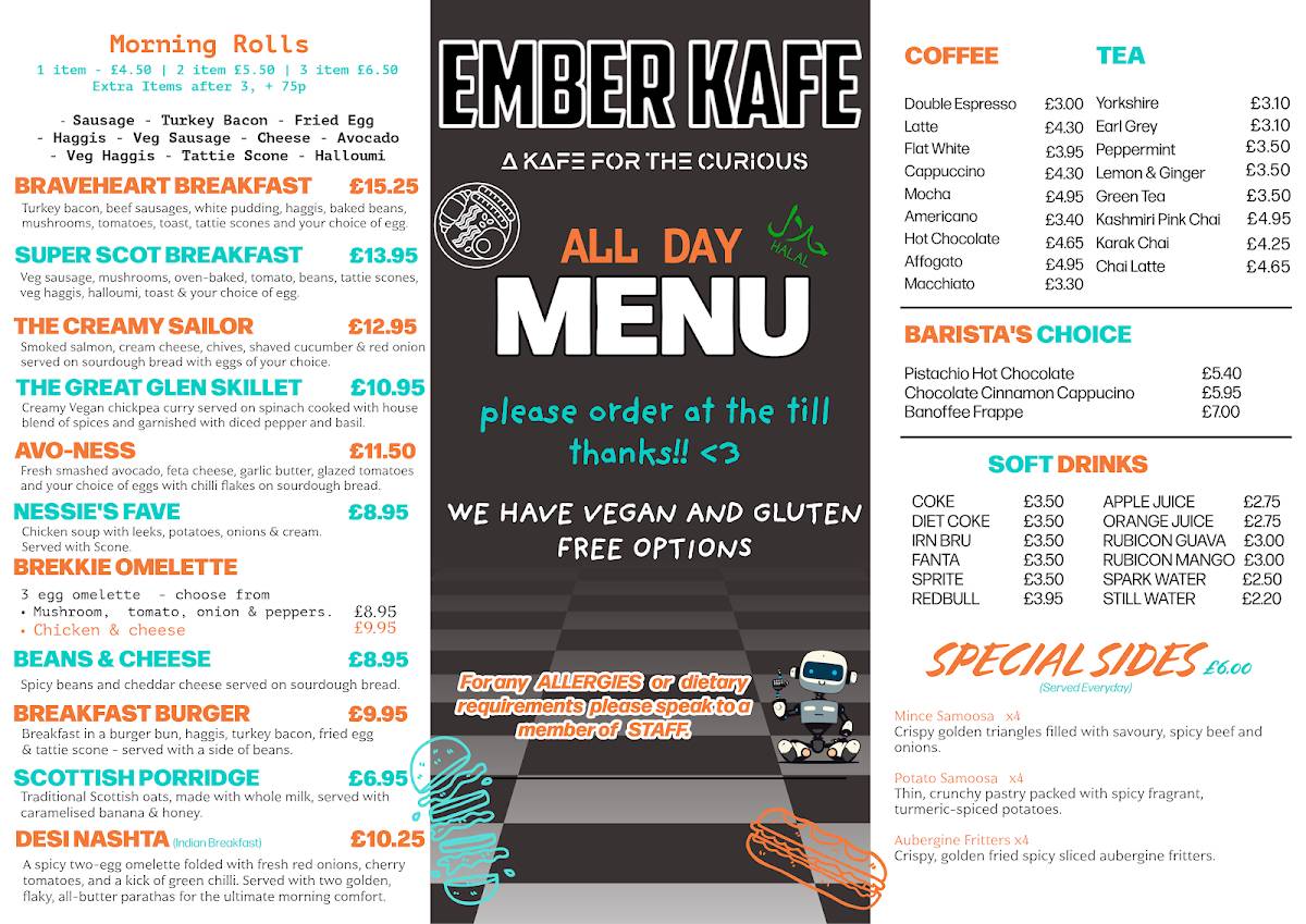 Ember Kafe меню