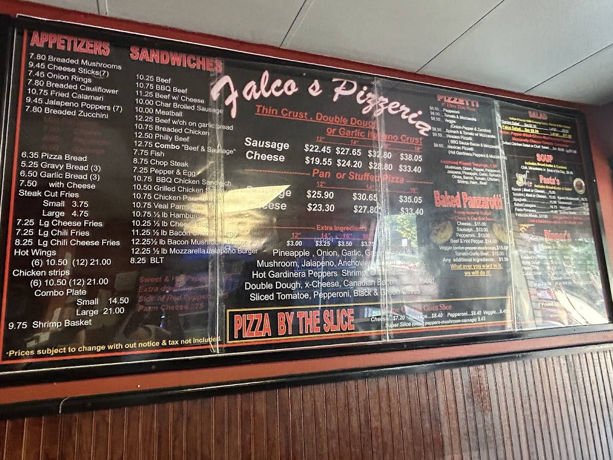 Falco's Pizza меню