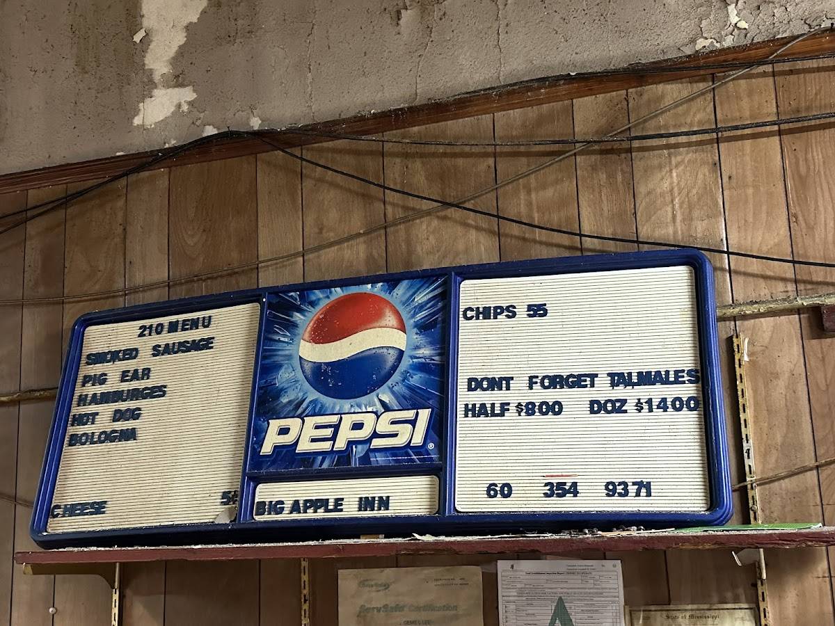 Big Apple Inn меню