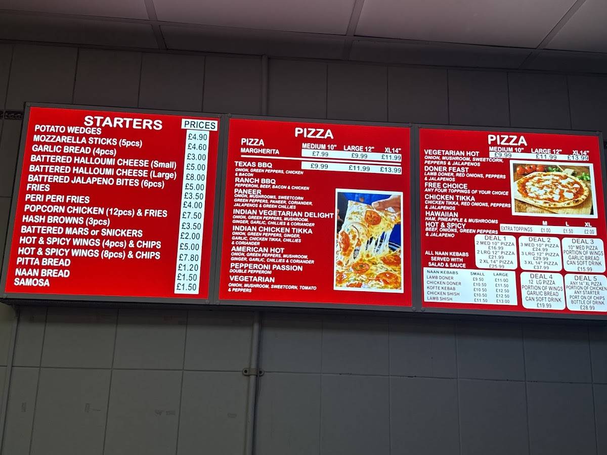Wells Fish Bar,kebab and pizza меню