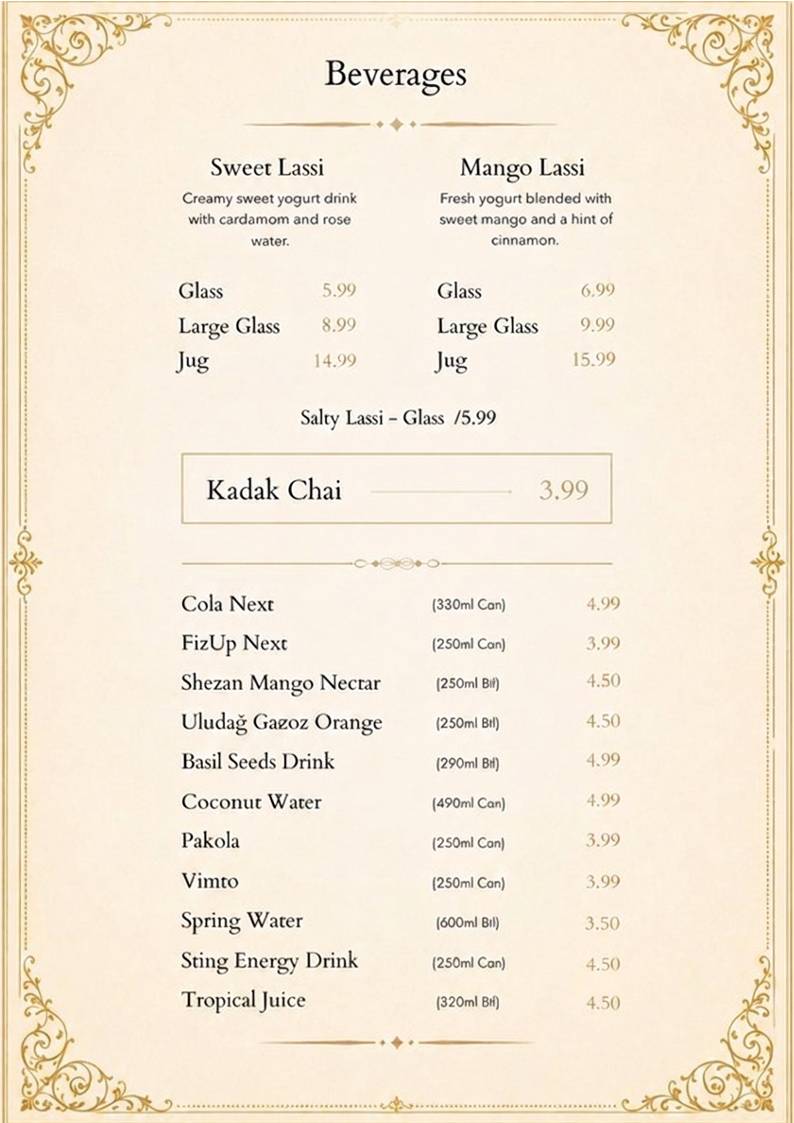 Lazeeza Restaurant меню