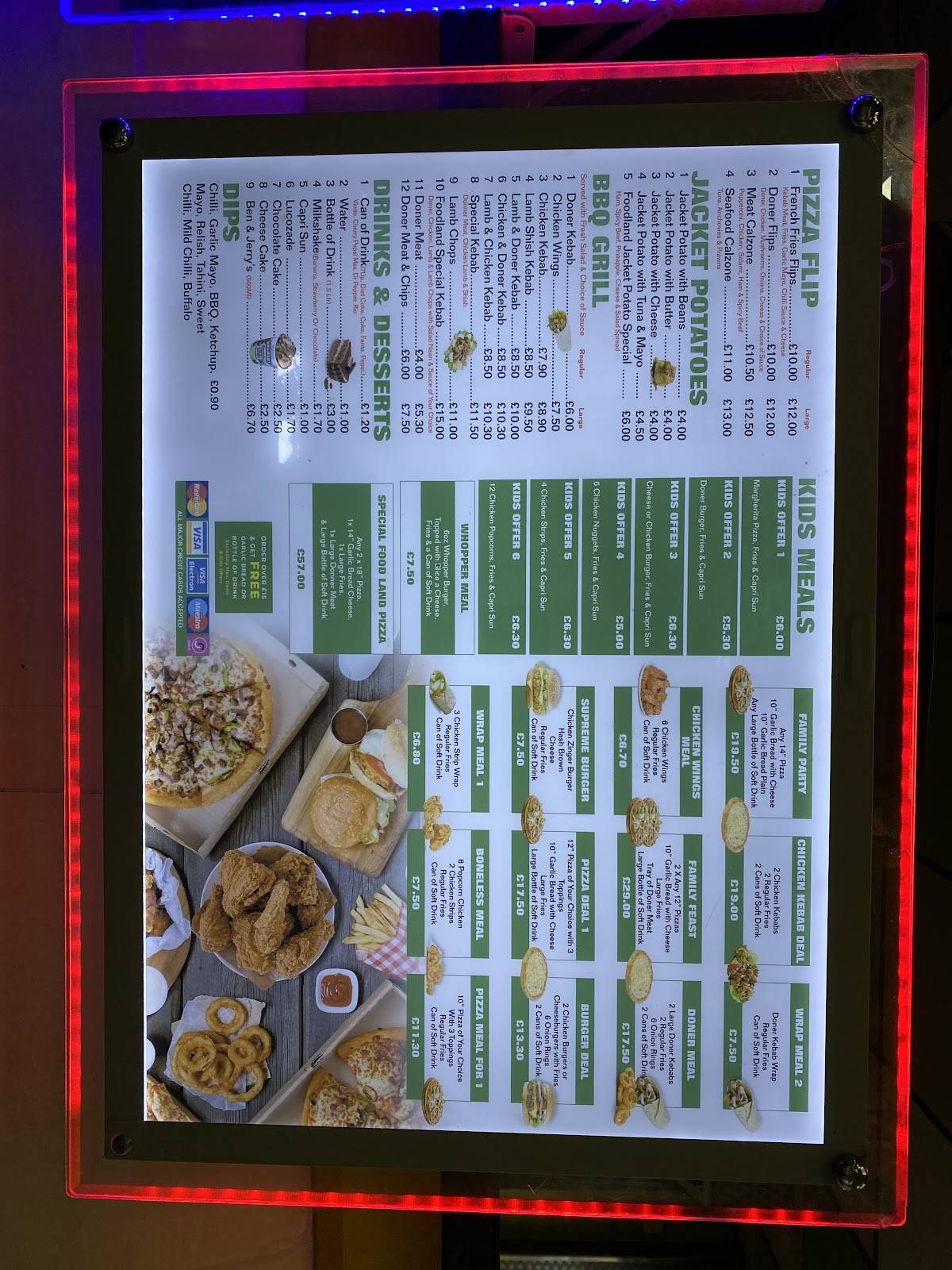 Food Land меню