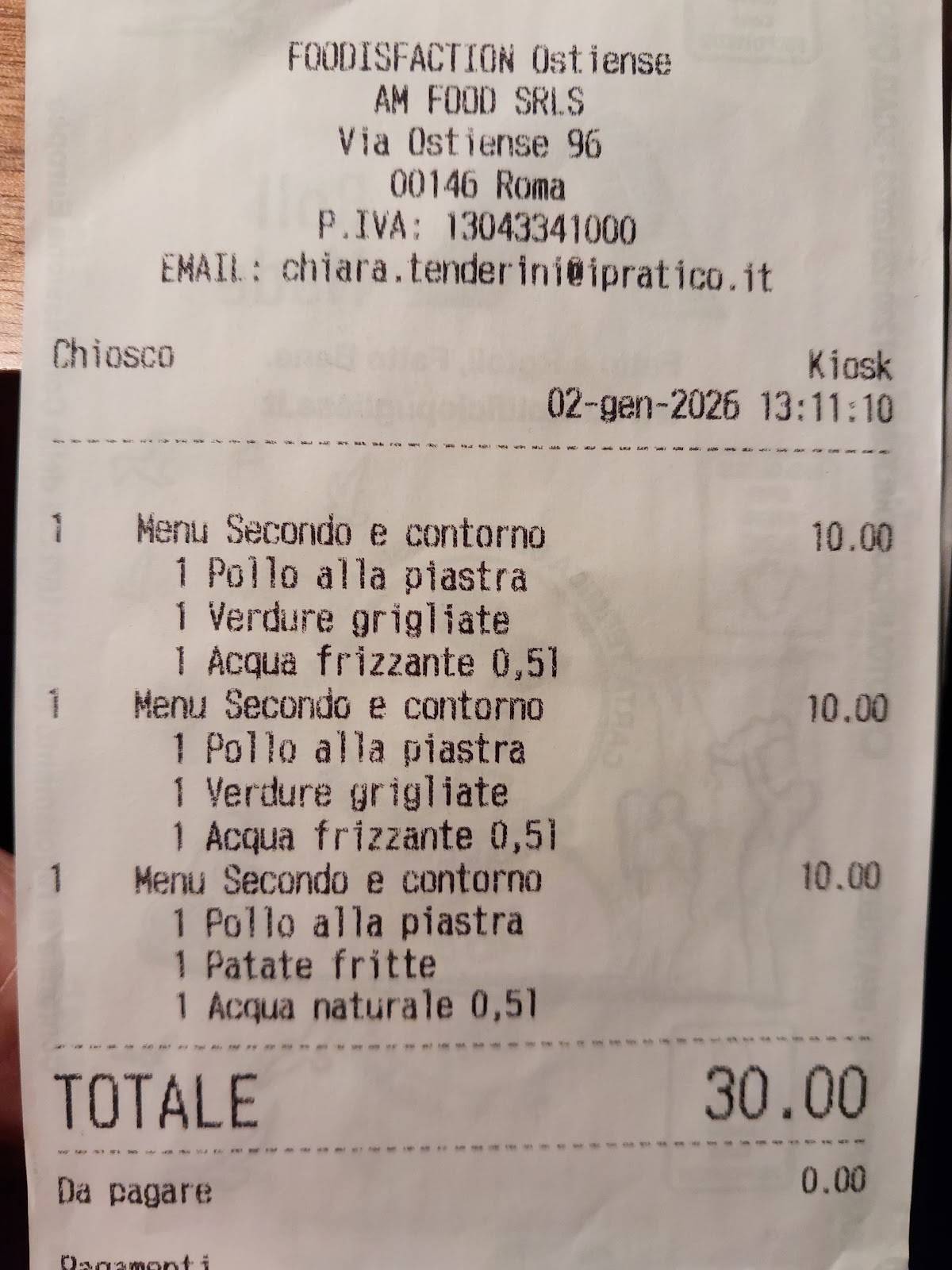 Foodisfaction Ostiense меню