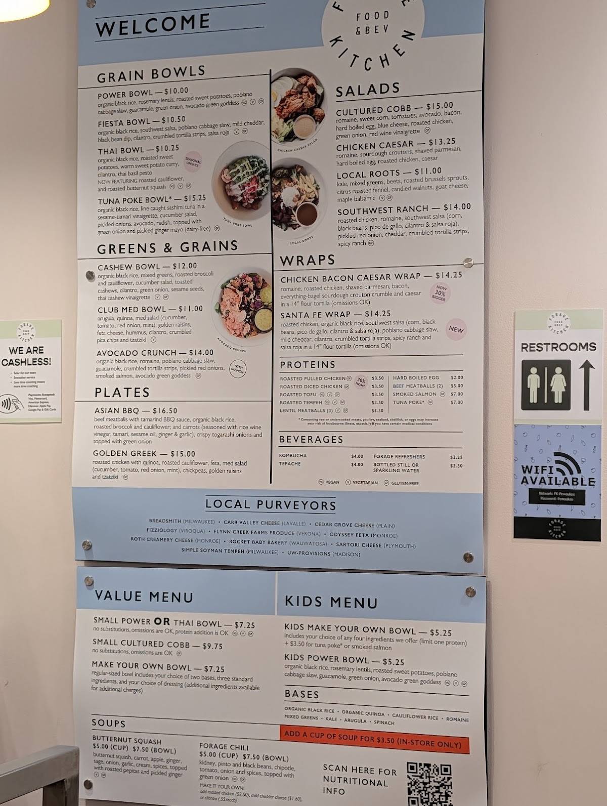 Forage Kitchen меню