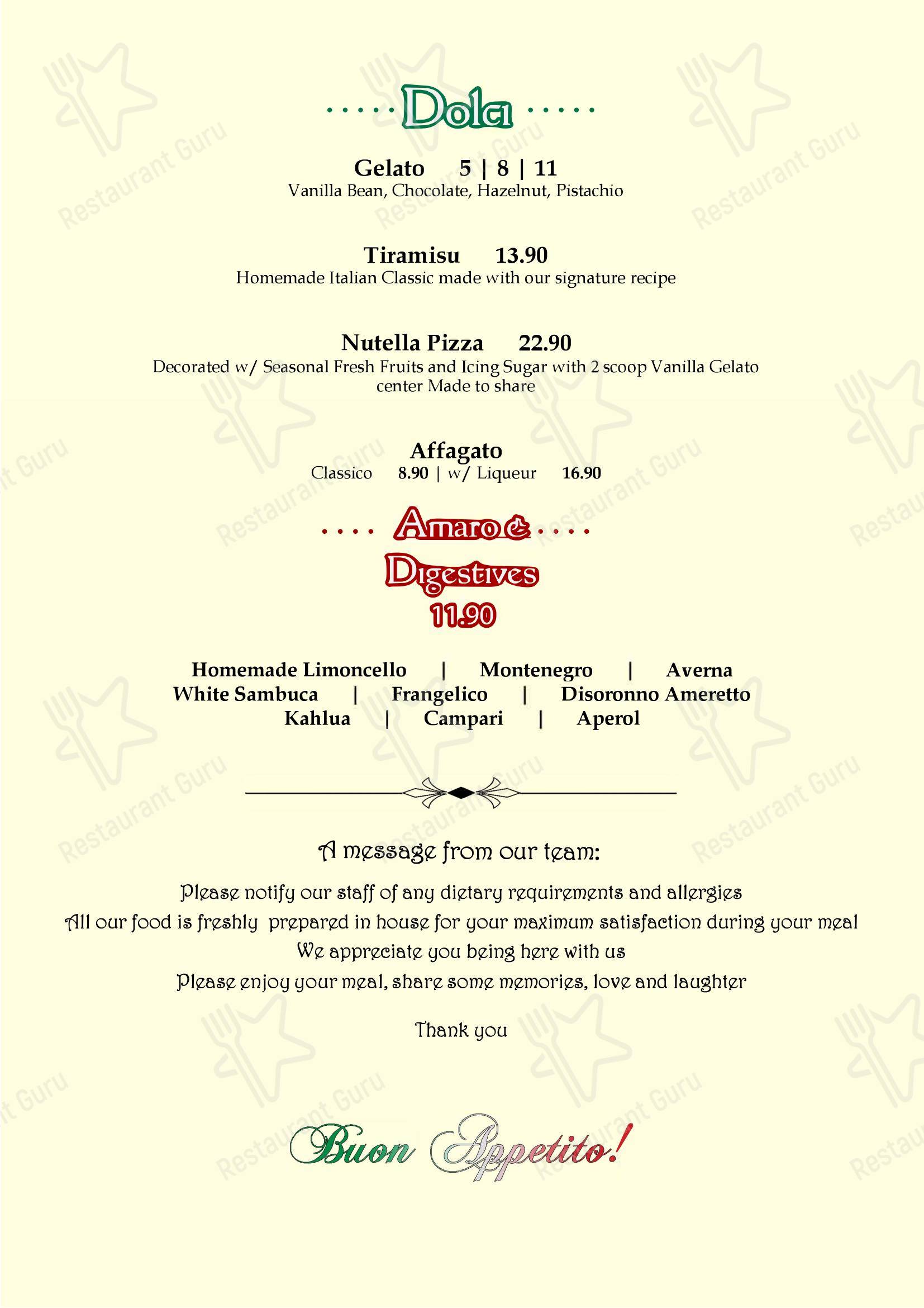 Меню ресторана Forli Italian Restaurant - Меню напитков