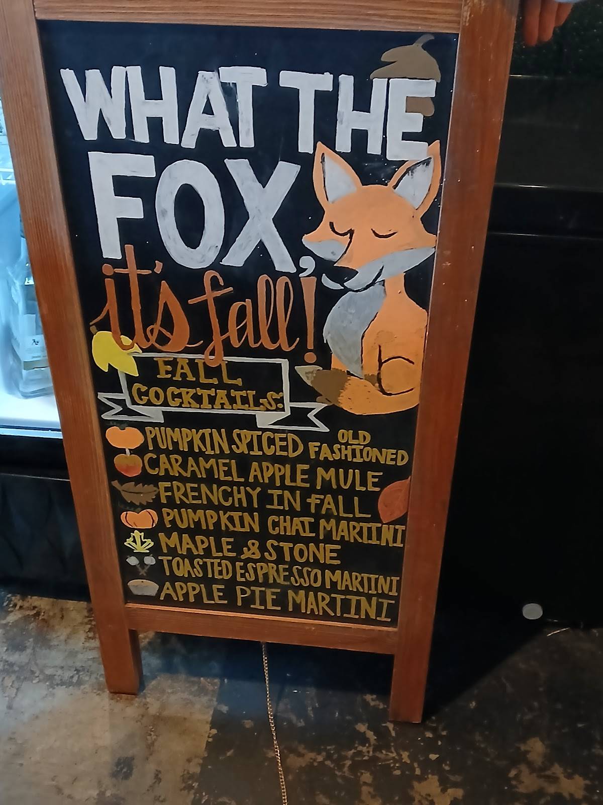 Fox & Rocks меню