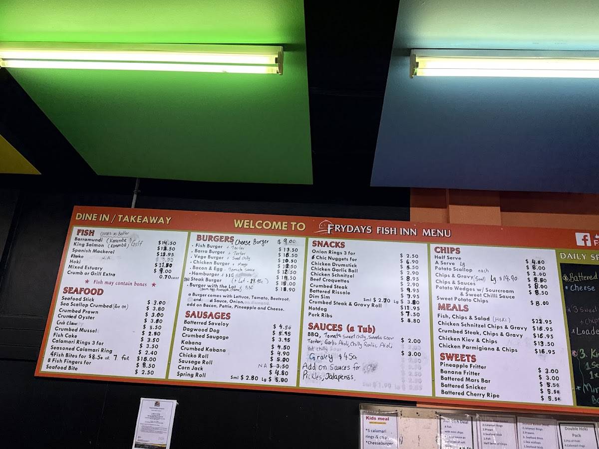 Frydays Fish Inn with Kebabs меню