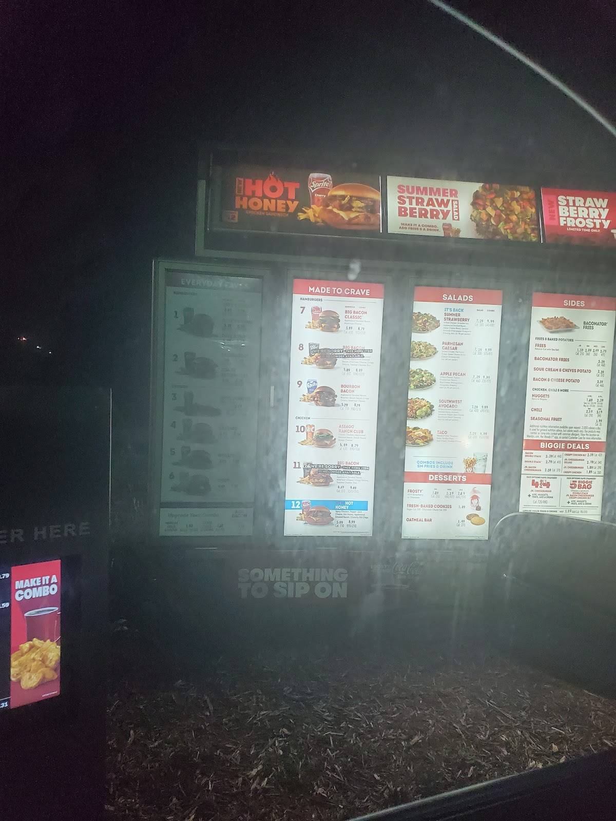 Wendy's меню