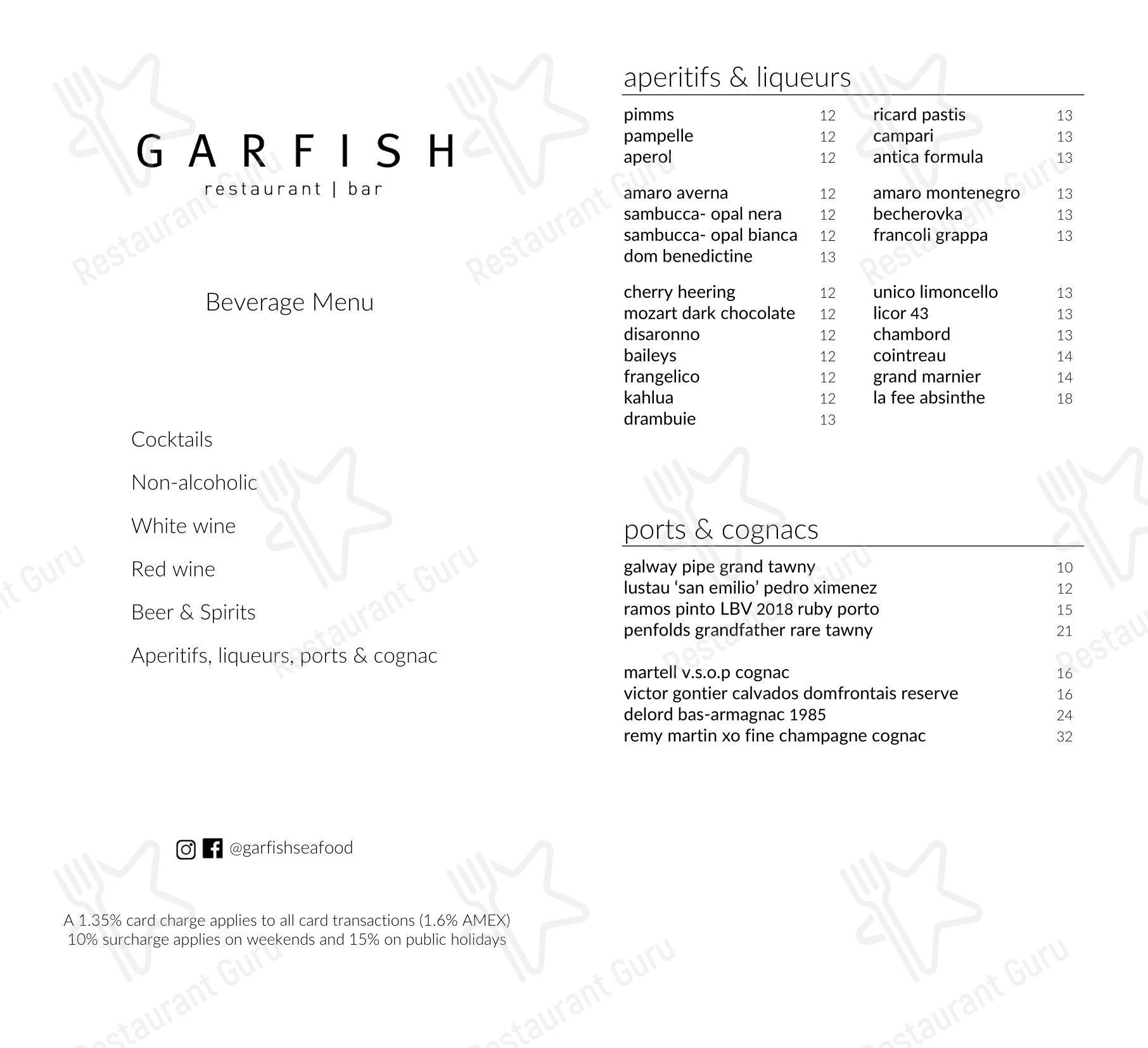 Garfish Manly в Манли - Boronia Catering Menu Pack