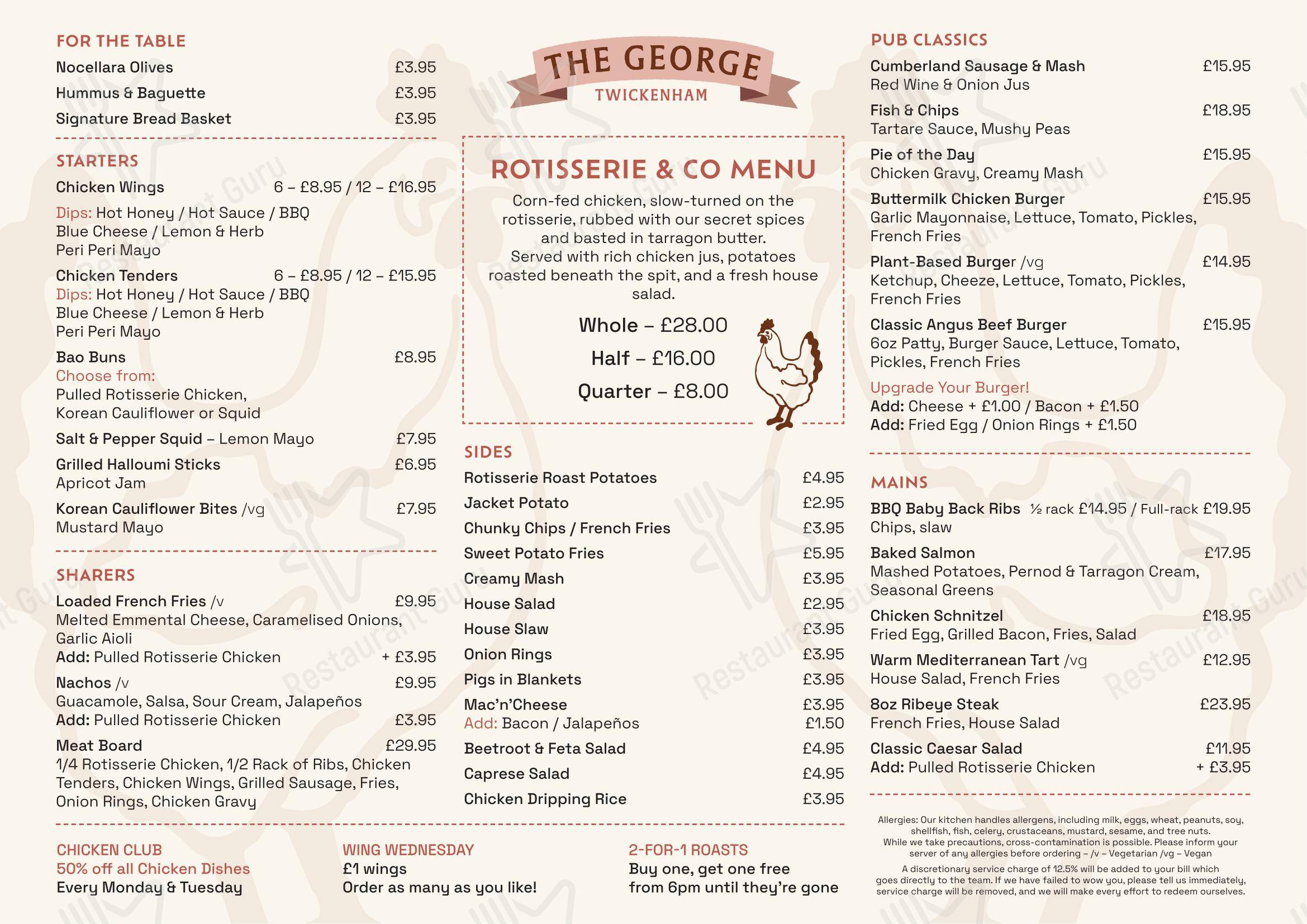 George (Twickenham) в Туикенем - Меню напитков