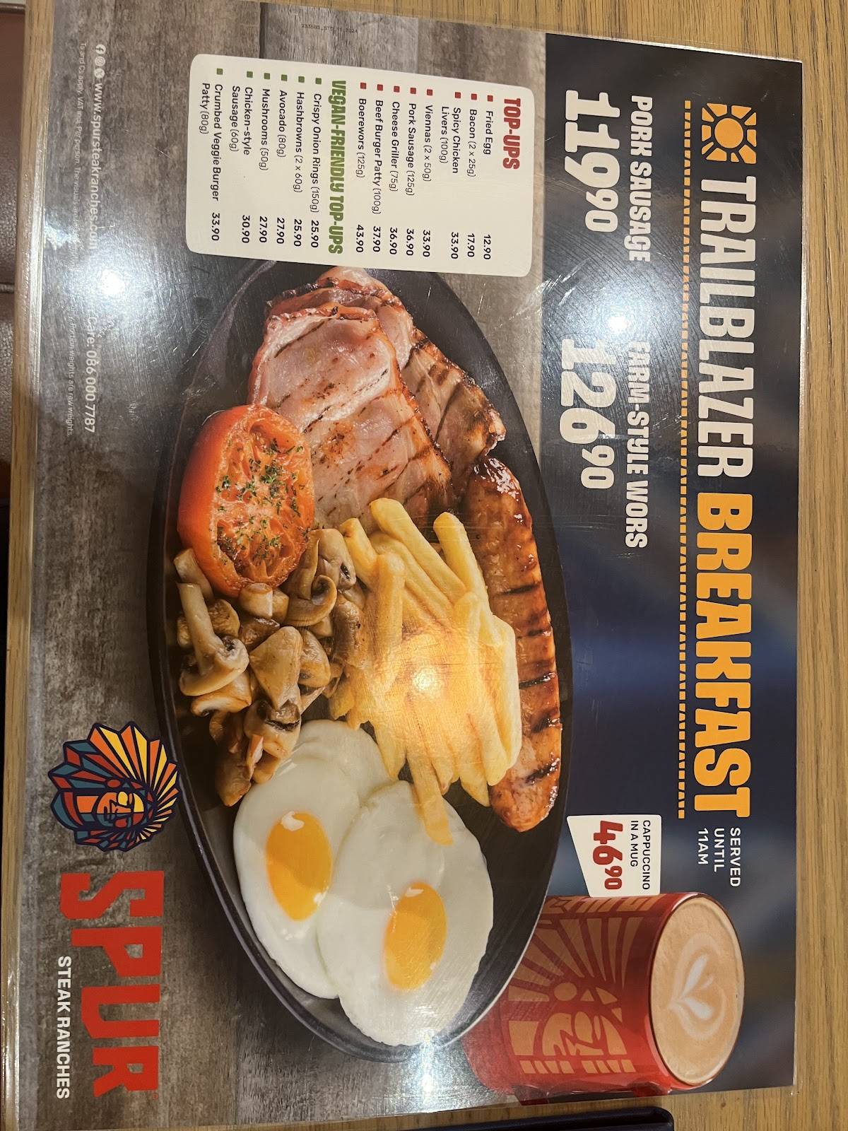 Golden Oak Spur меню