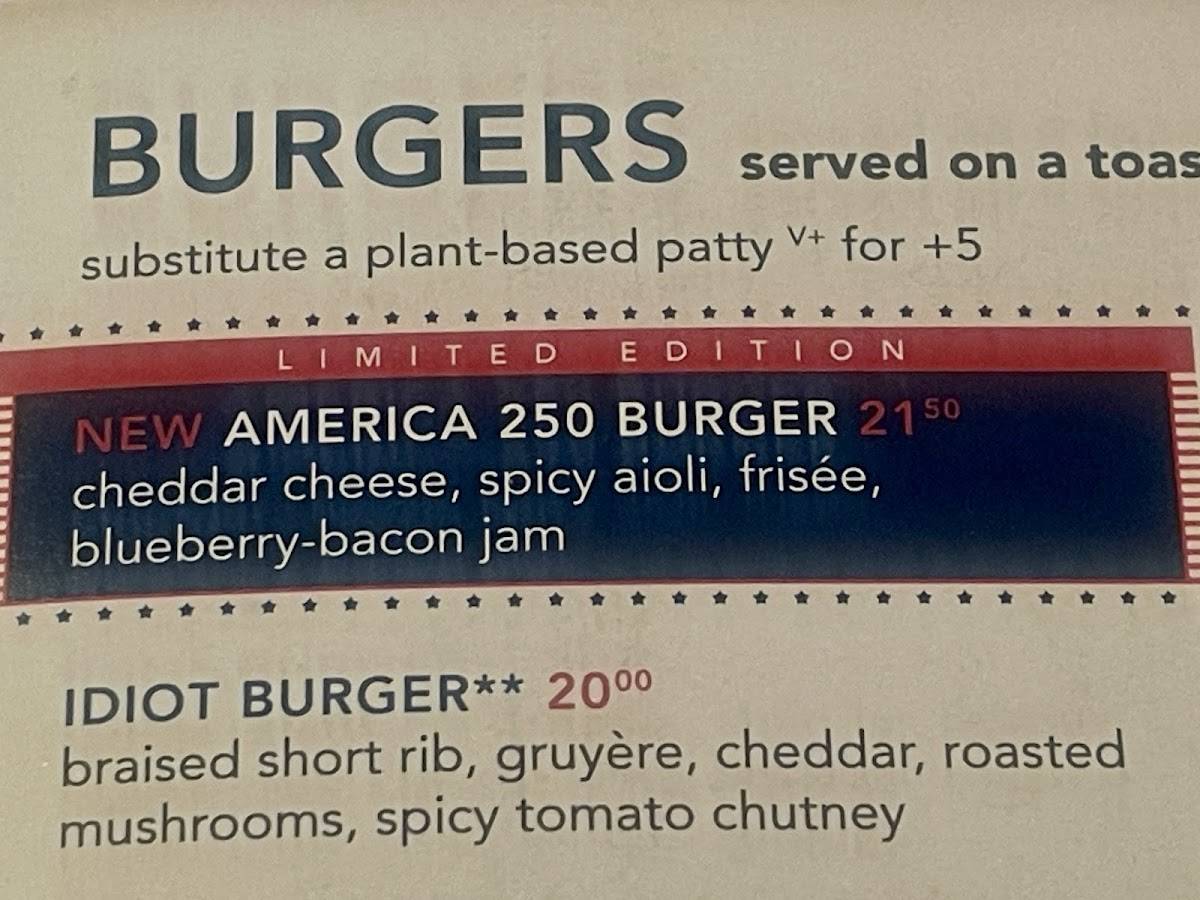 Gordon Ramsay Burger - Chicago меню