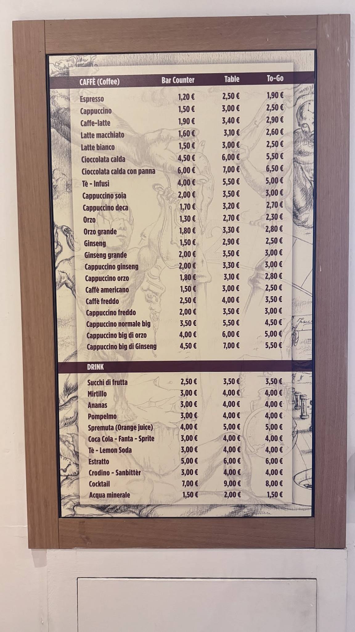 Gran Caffè Rione VIII меню
