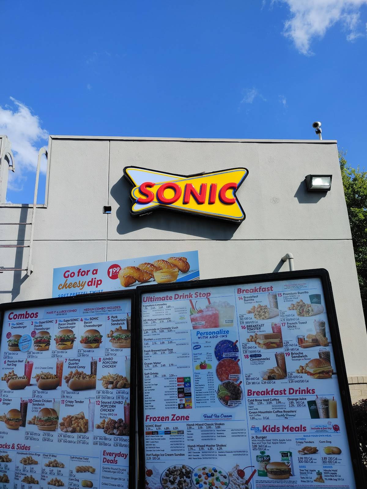 Sonic Drive-In меню