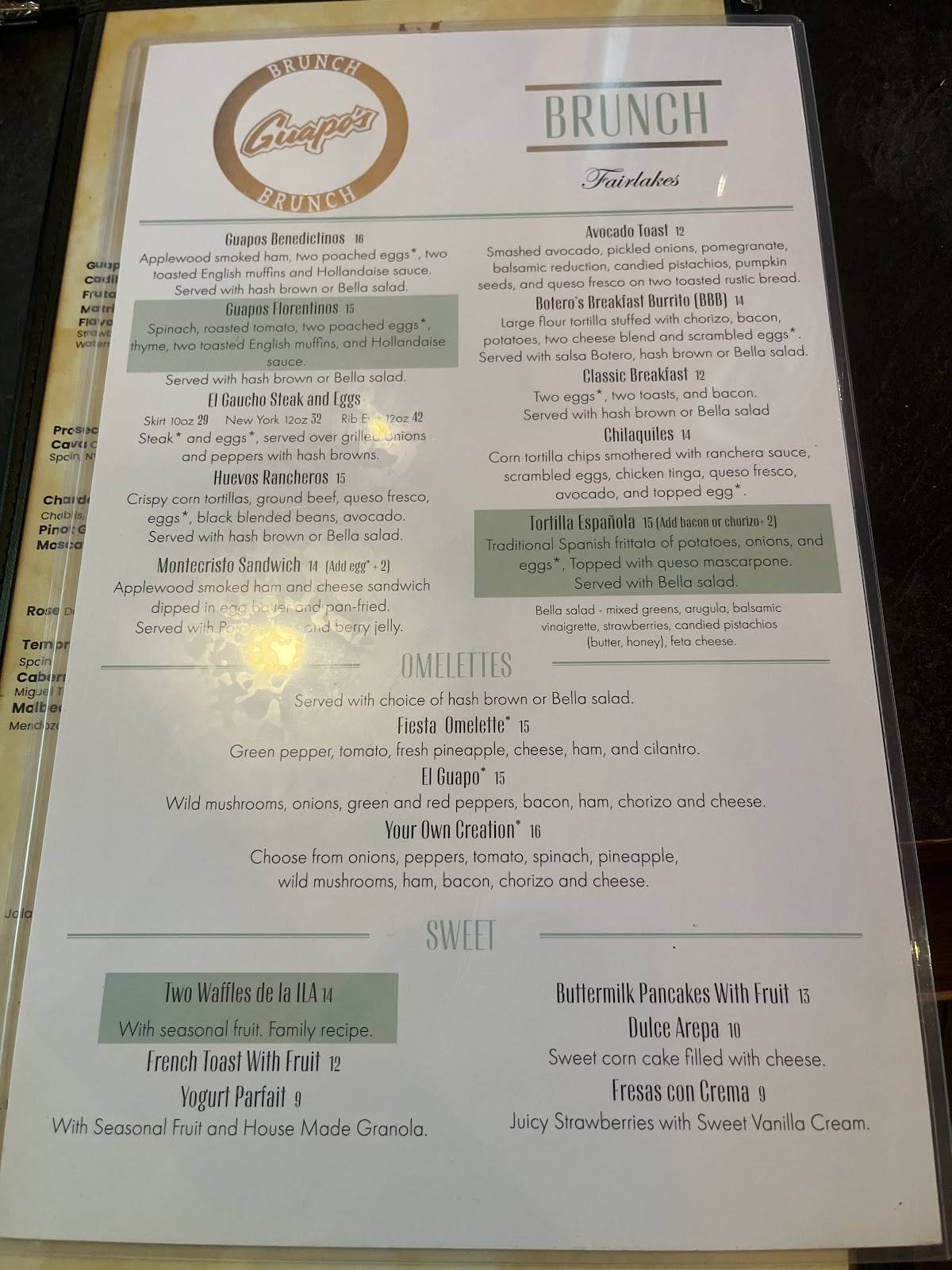 Guapo's Cocina & Bar меню
