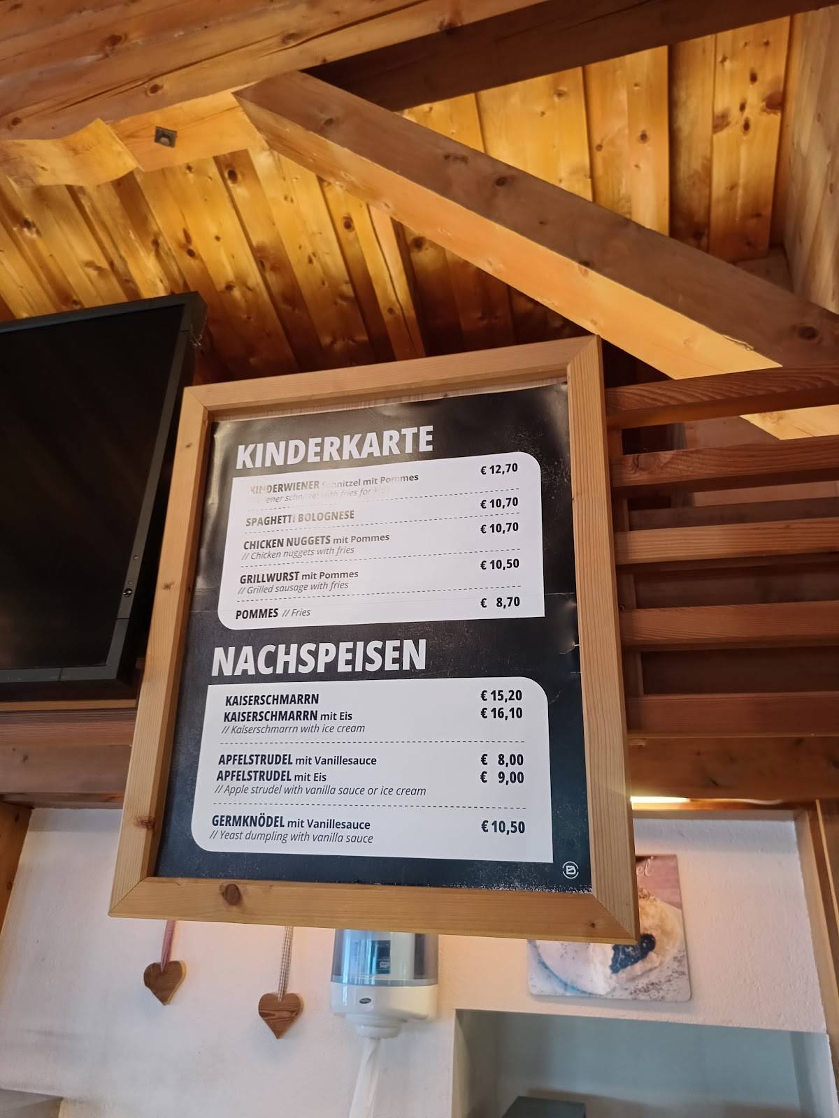 Heimalmhütte меню