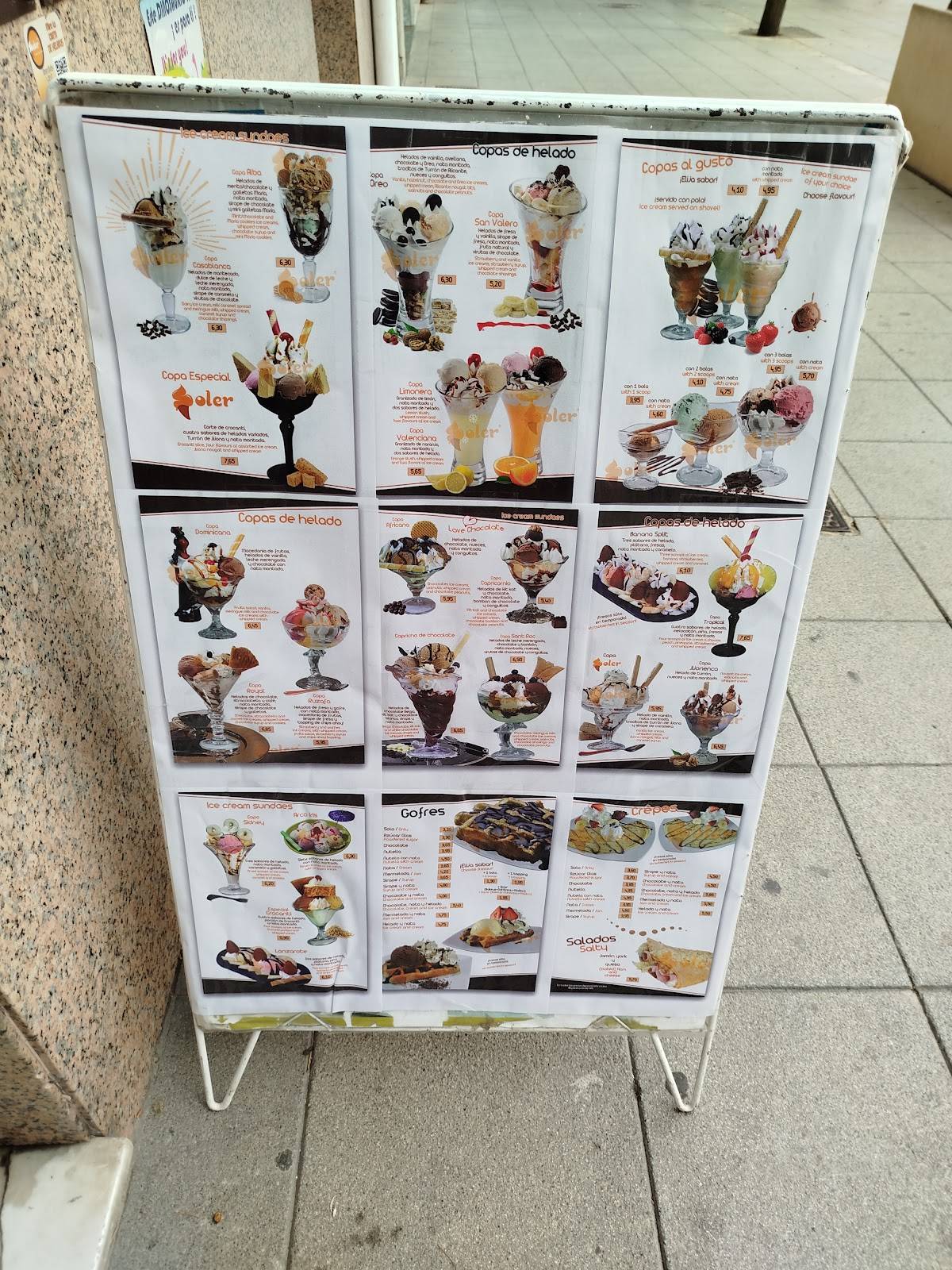 Helados y Turrones Soler Los Silos меню