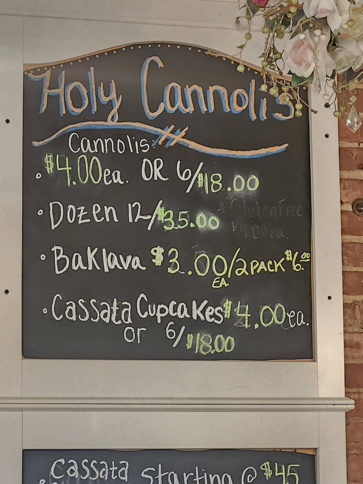Holy Cannoli's меню